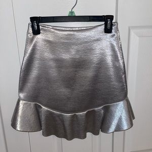 H&M silver mini skirt size US4